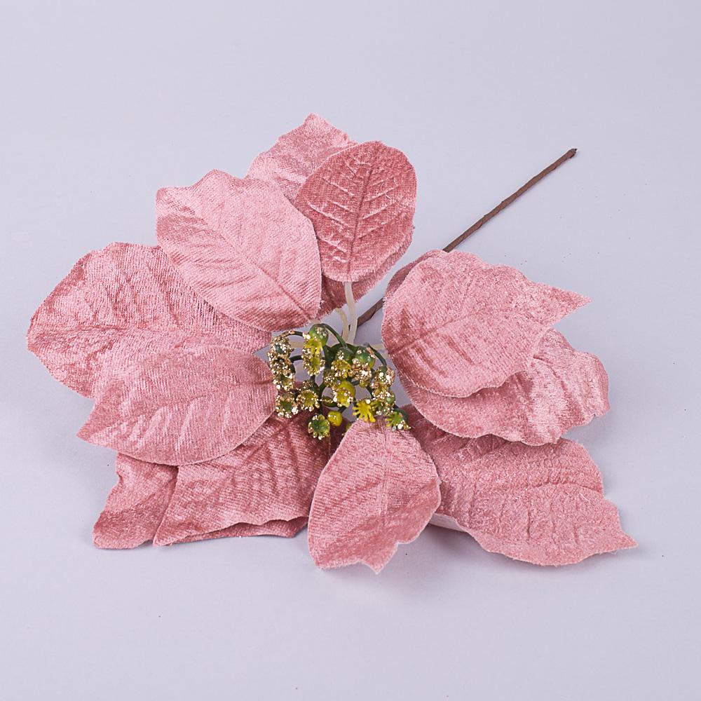 Головка пуансетии бархатная 23 см (2353-3)