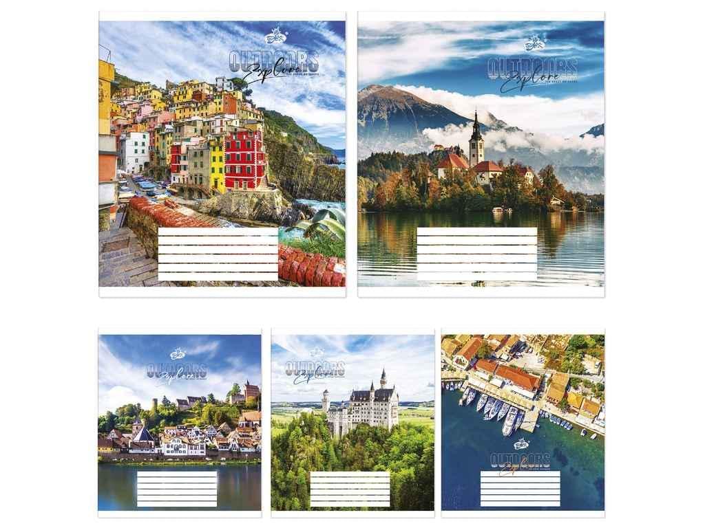 Тетрадь в косую линию Бріск 12 л. 25 шт. ТВ-107 2377 (935501)