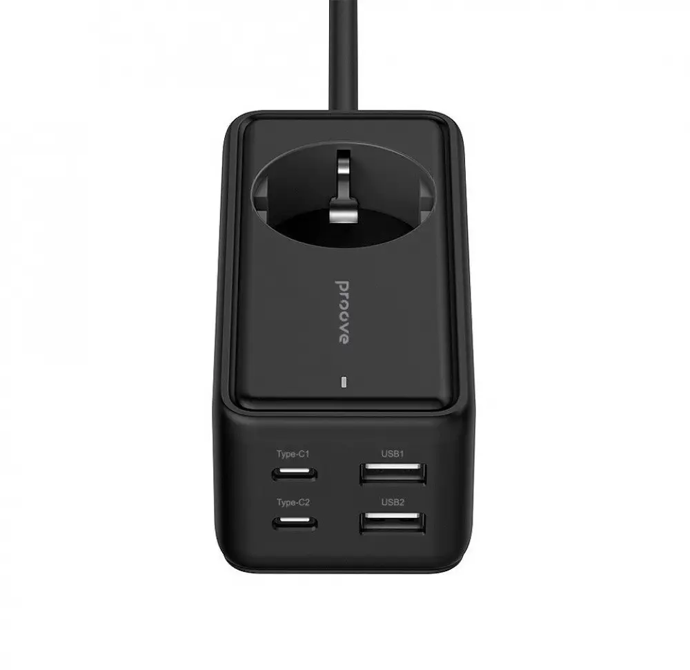 Подовжувач Proove Power Strip Homester PD-03 1AC 65W 2 Type-C/2USB із Led-індикатором (PSP165220001) Подовжувач Proove Power Strip Homester PD-03 1AC 65W 2 Type-C/2USB із Led-індикатором (PSP165220001)