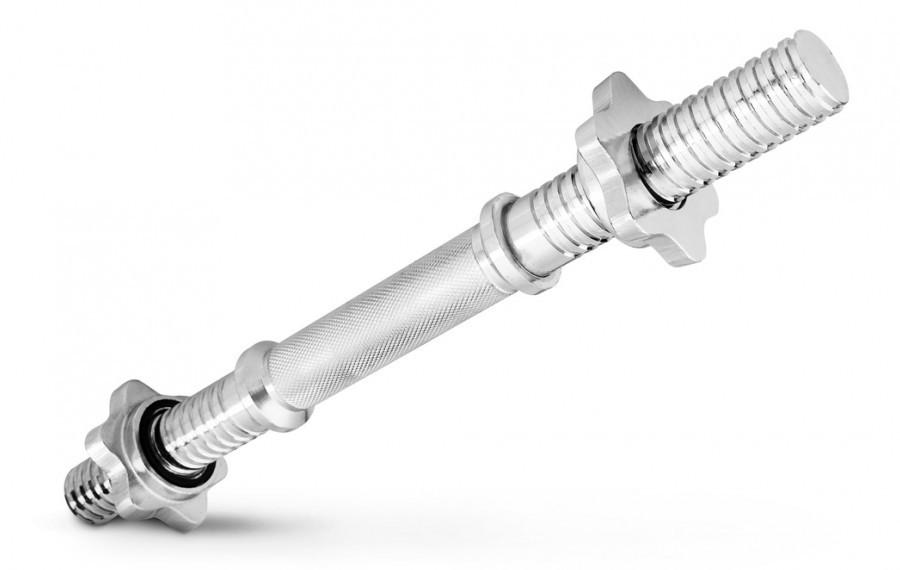 Гриф гантельный хромированный с замками 45 см d 28 мм (2764274347) - фото 2 Гриф гантельный хромированный с замками 45 см d 28 мм (2764274347) - фото 2