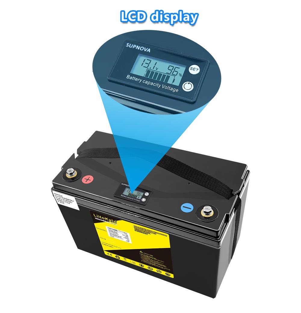 Аккумулятор LiitoKala LiFePO4 12V 150 Ah 1800Wh с LCD-дисплеем и встроенным BMS (001008) - фото 4 Аккумулятор LiitoKala LiFePO4 12V 150 Ah 1800Wh с LCD-дисплеем и встроенным BMS (001008) - фото 4