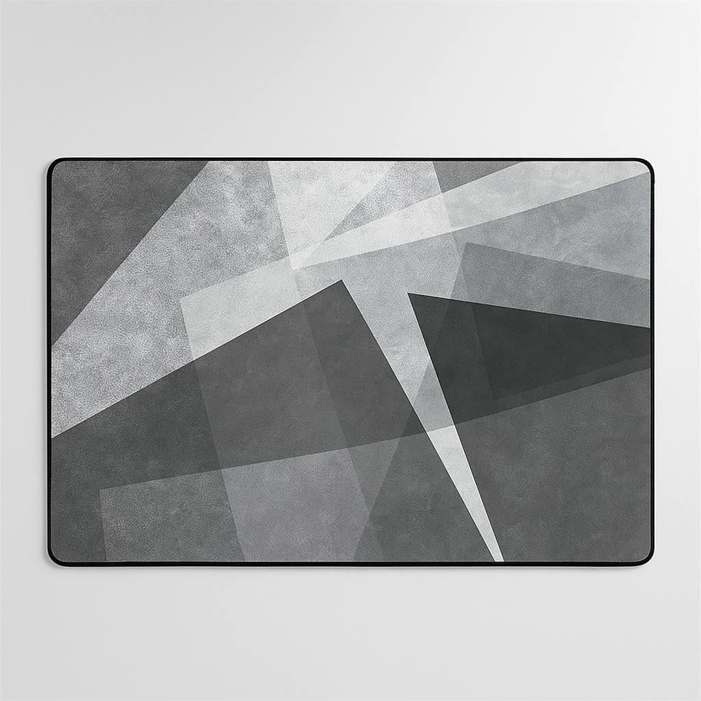 Килимок діатомітовий Геометрична абстракція для ванної/коридору/кухні/кімнати 59х39 см Сірий (Е051506)