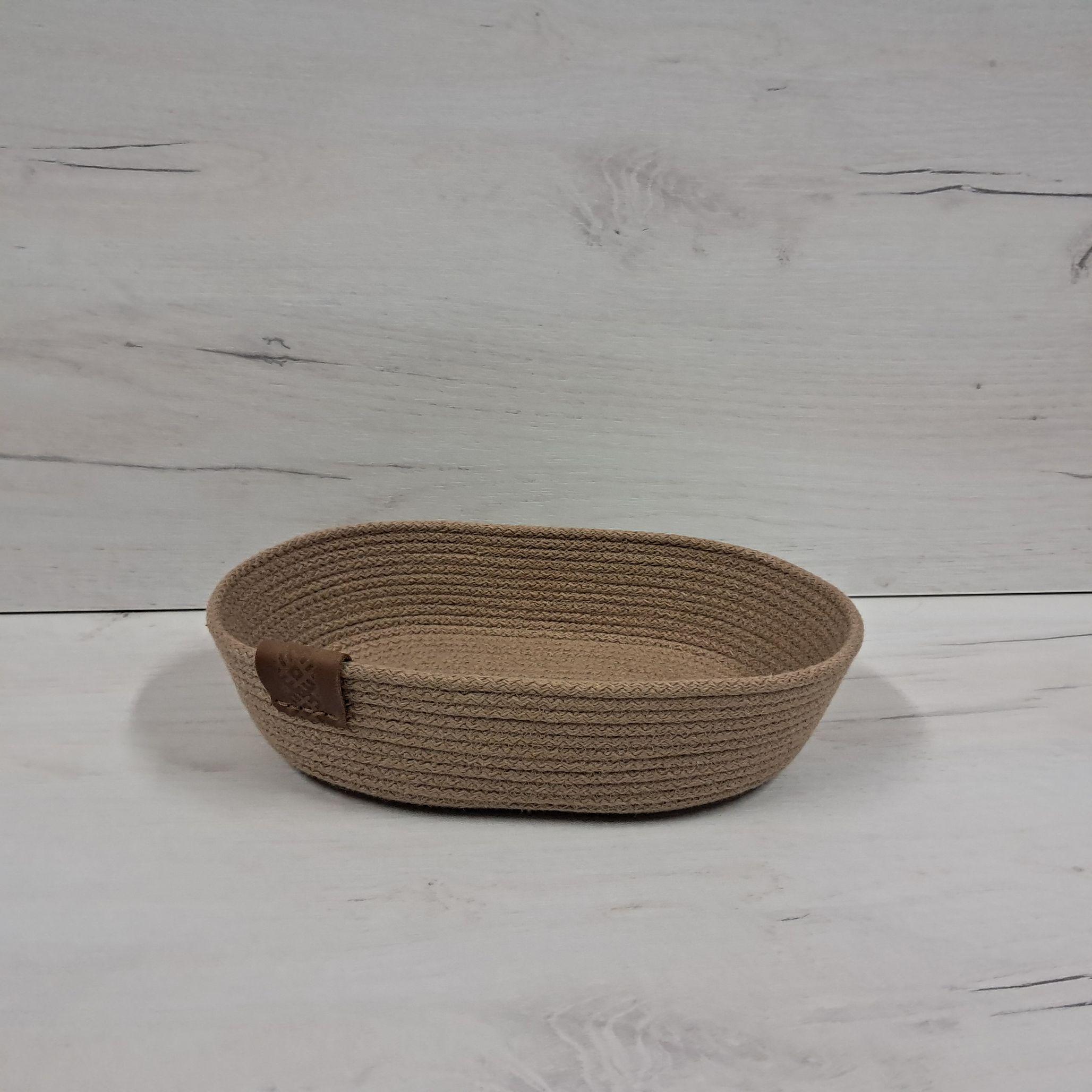 Корзина для хлеба из хлопкового шнура Глиняная (26408107)