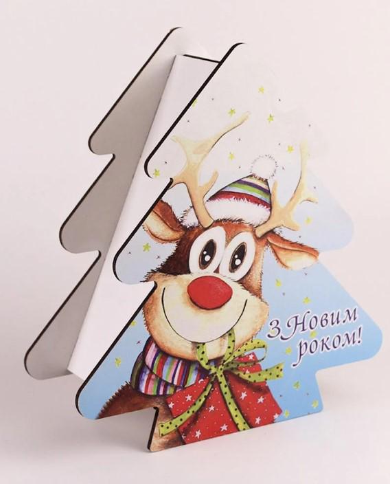 Коробочка "Ялинка" з малюнком (2438)