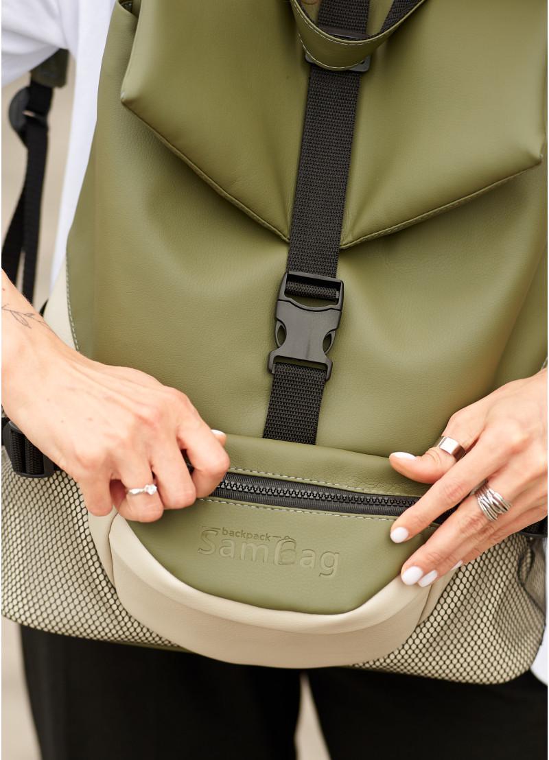 Рюкзак женский Sambag Rene Double 37x31x14 см Хаки (27151119r) - фото 5 Рюкзак женский Sambag Rene Double 37x31x14 см Хаки (27151119r) - фото 5