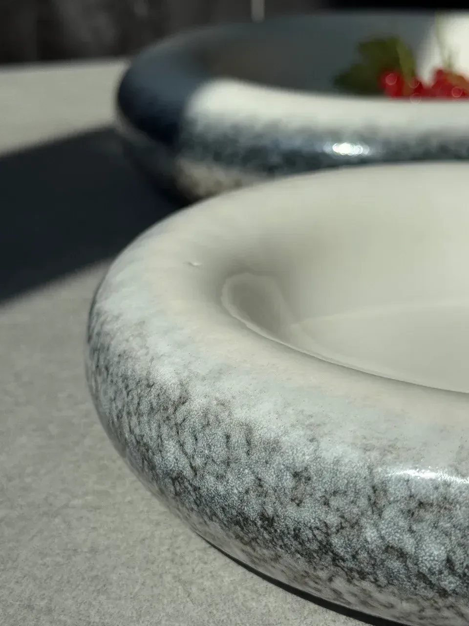 Тарілка Кам'яне коло керамічна 24 см Блакитний (OS-101-0505) - фото 4