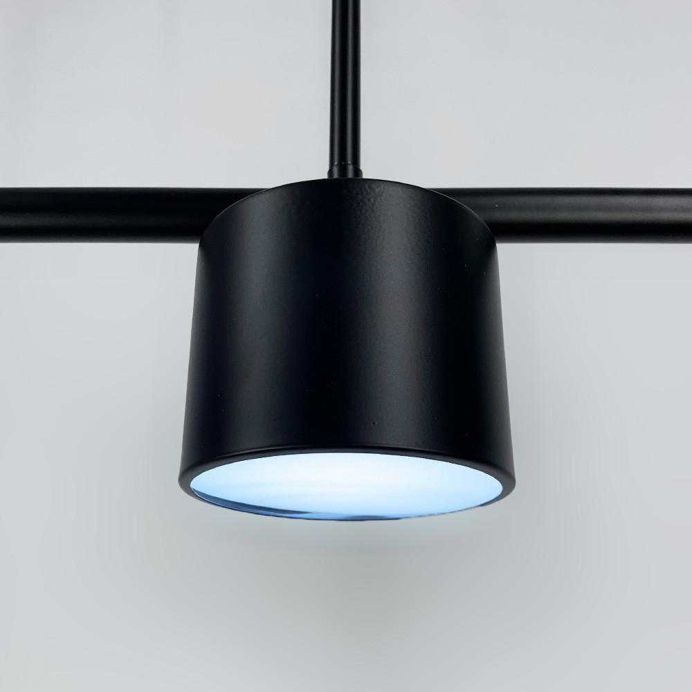 Люстра удлиненная CLYDE с 4-ю спотами Черный (MJ 118/4 BK) - фото 6