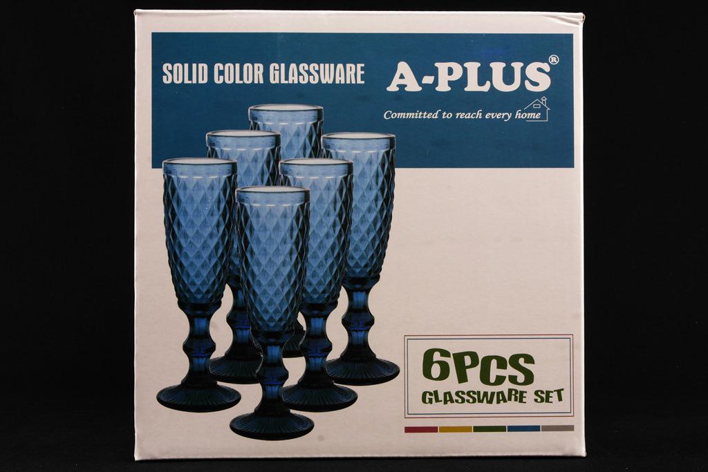 Набір келихів для шампанського A-Plus 9021/2805 DZS 150 мл 6 шт. Blue (DR001121) - фото 2 Набір келихів для шампанського A-Plus 9021/2805 DZS 150 мл 6 шт. Blue (DR001121) - фото 2