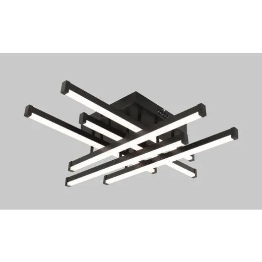 Люстра светодиодная потолочная Valeso 1039-6B 120W акриловая Черный (00000140315)