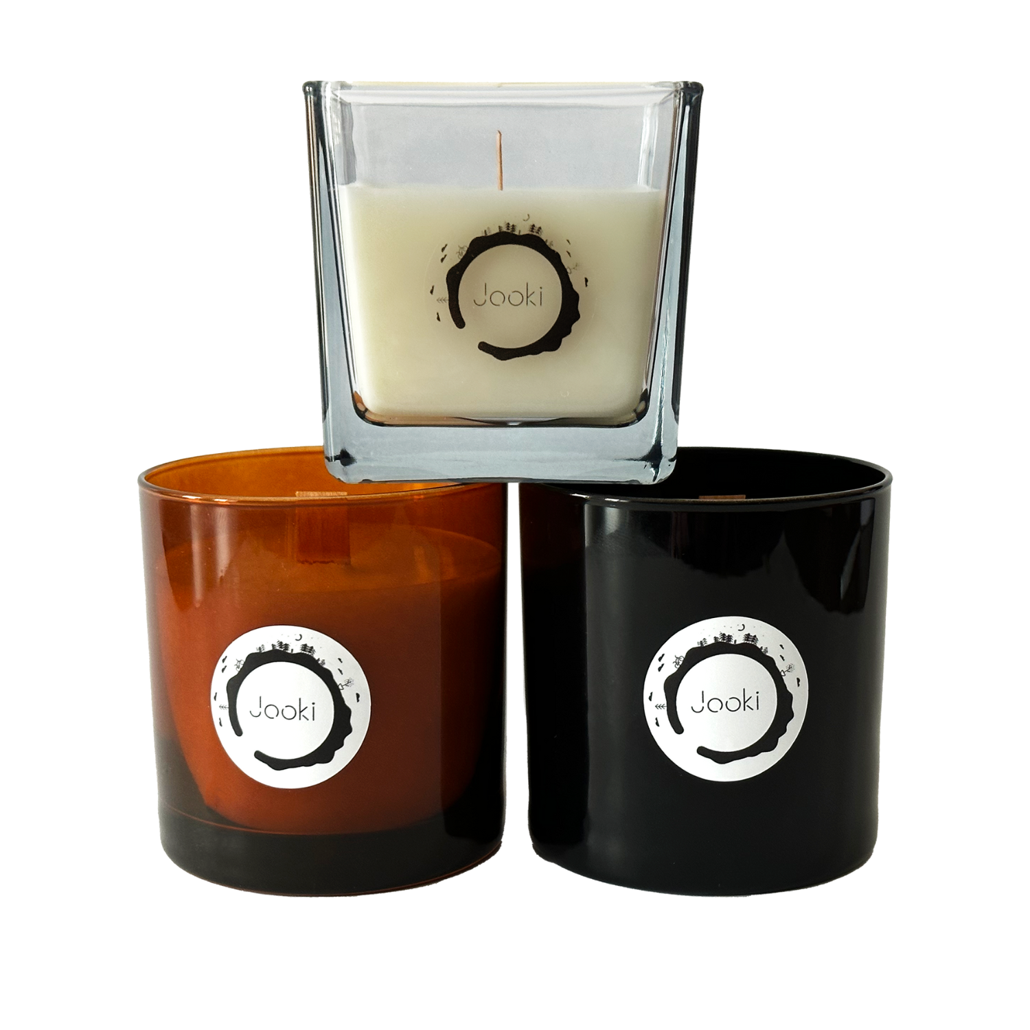 Набор аромасвечек с деревянным фитилем 3 шт. (2053)