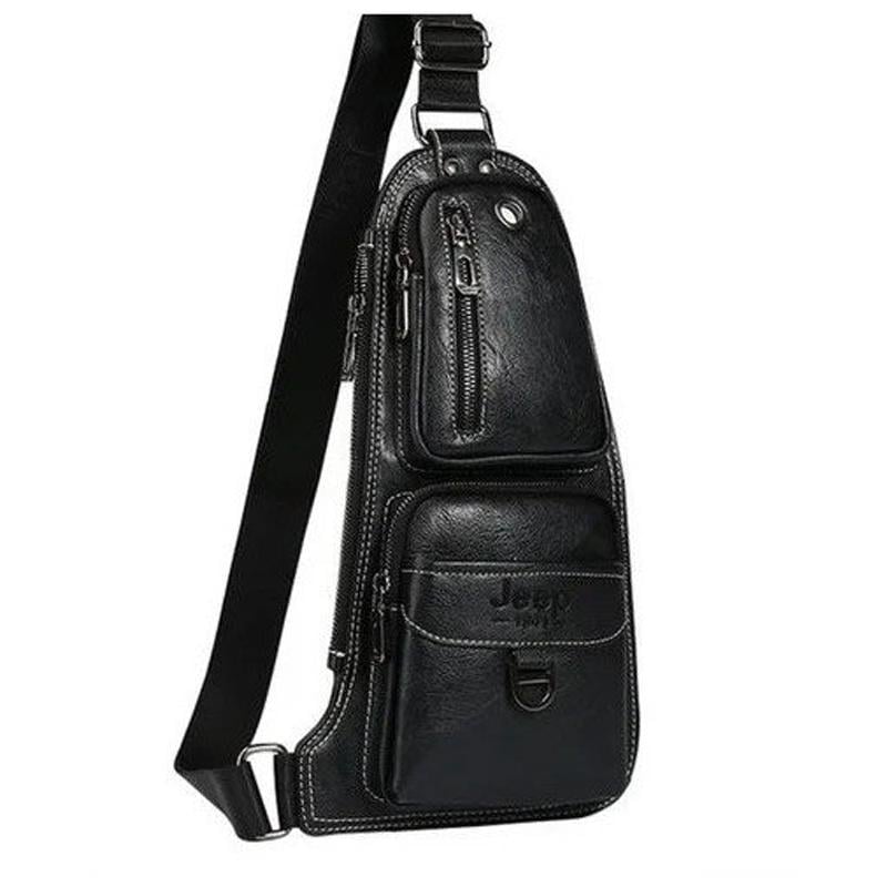 Сумка-рюкзак через плече чоловіча Bags 777 Чорний (151037)