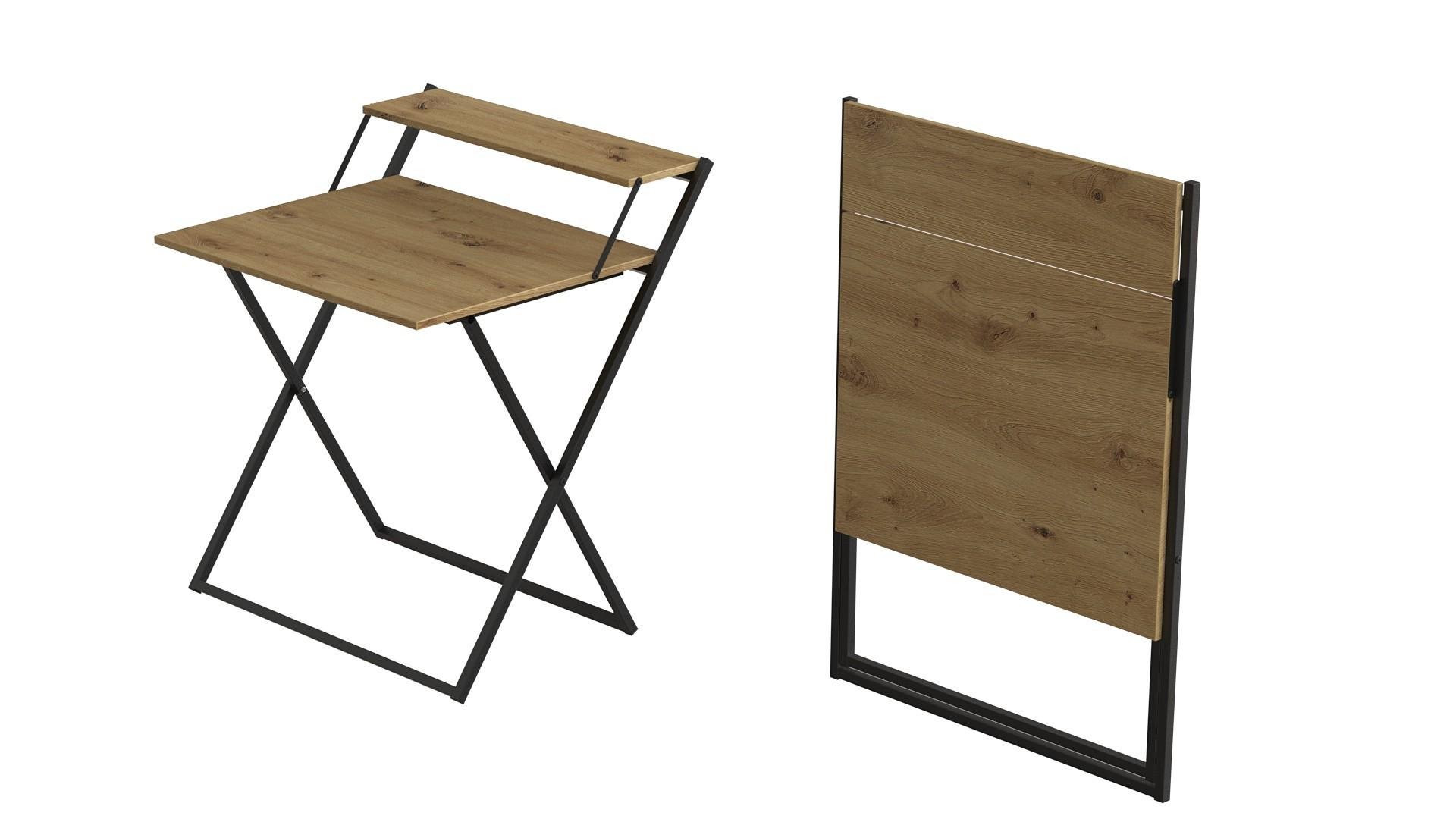 Стіл-трансформер Ferrum-decor Компакт 4 метал/ДСП 16 мм 750x790x720 мм Чорний/Дуб Артізан (FRD-104695) - фото 5 Стіл-трансформер Ferrum-decor Компакт 4 метал/ДСП 16 мм 750x790x720 мм Чорний/Дуб Артізан (FRD-104695) - фото 5