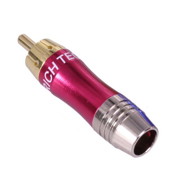 Штекер металлический SUNROZ под пайку FreeEnd-RCA Male Red/Gold (A48335)