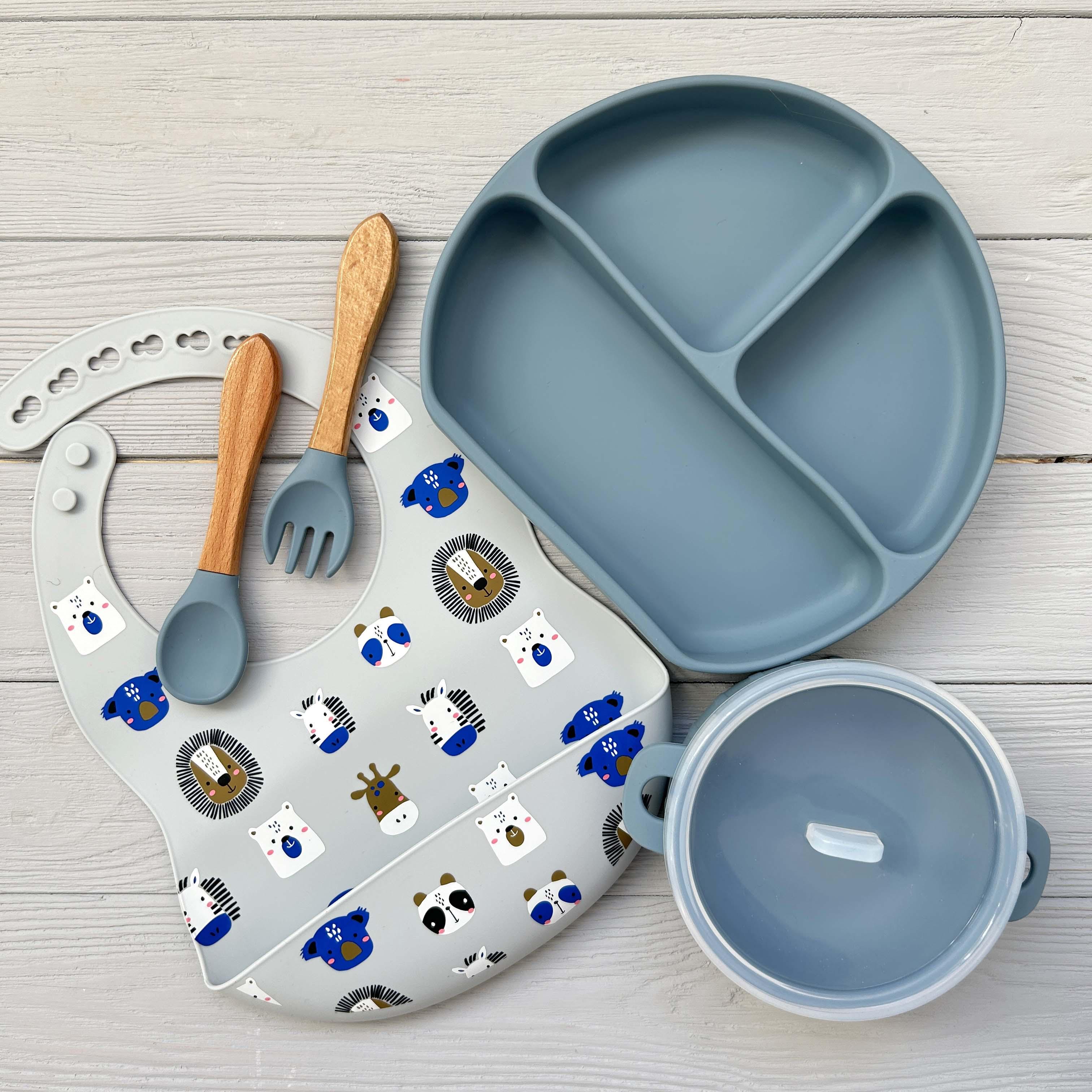 Набор посуды из силикона img_e0731 Y21 детский Синий (65715) - фото 1 Набор посуды из силикона img_e0731 Y21 детский Синий (65715) - фото 1