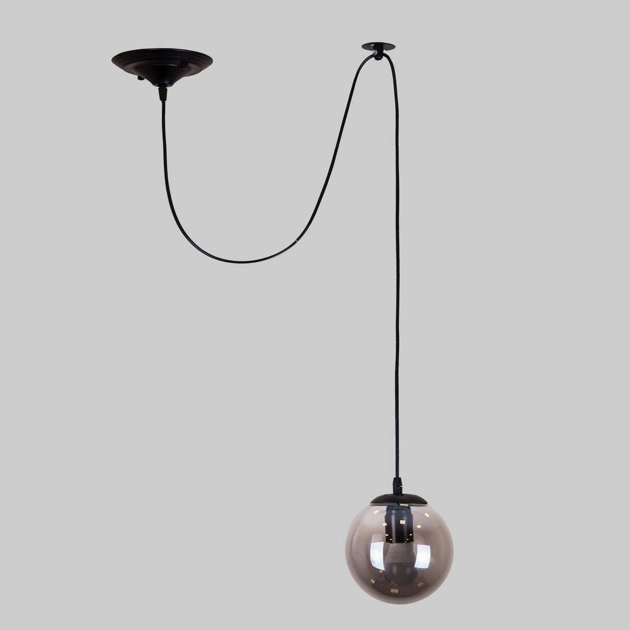 Подвес со стеклянным графитовым плафоном 15 см (56-PR1501F-1 BK+BK)