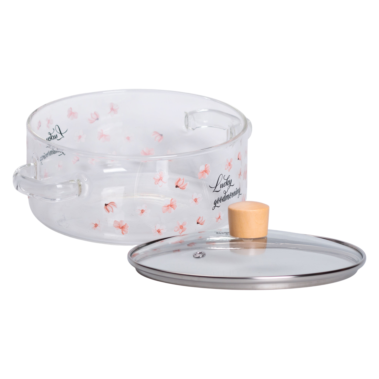 Кастрюля с крышкой стеклянная 2,5 л Прозрачный (HP-34-20)