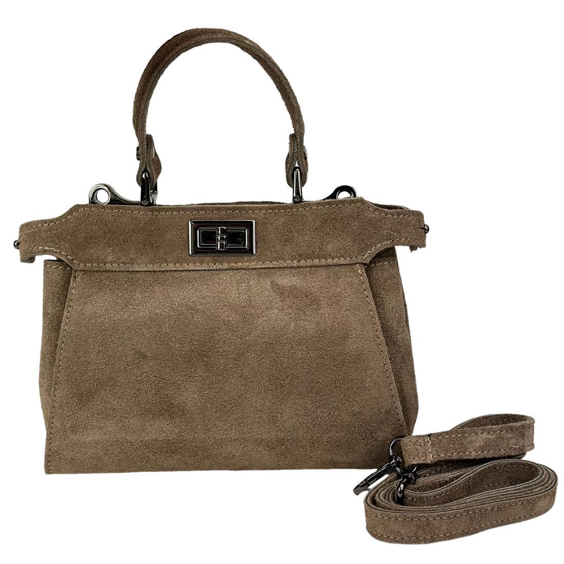 Жіноча сумка крос-боді Royal Bag F-IT-4442T замшева Тауn (8073) - фото 3 Жіноча сумка крос-боді Royal Bag F-IT-4442T замшева Тауn (8073) - фото 3