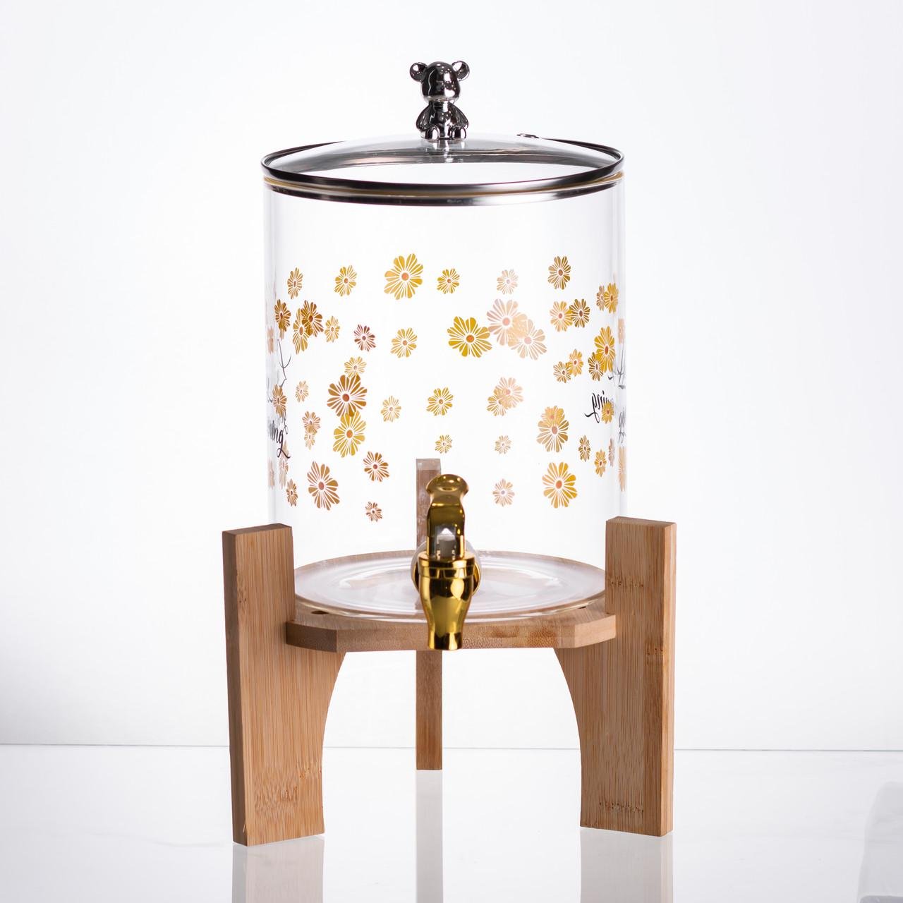 Кувшин с краном на деревянной подставке 3,6 л - фото 4