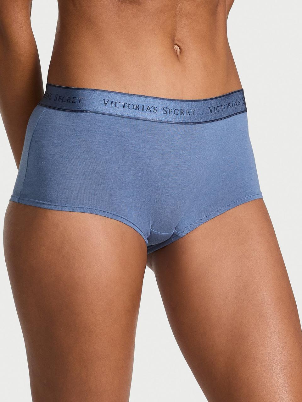 Трусики женские Victoria's Secret Logo Cotton Boyshort XL Синий (2126439128974)