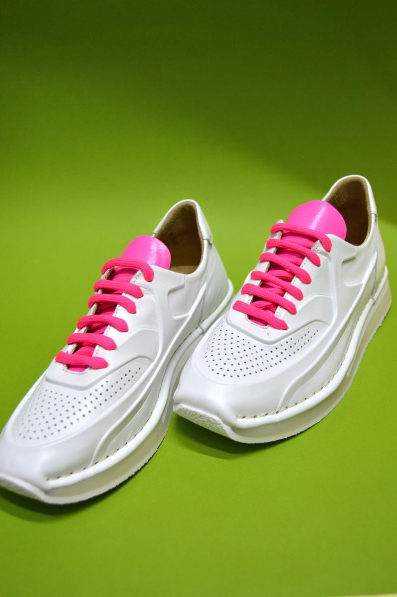 Кросівки жіночі Aquamarin шкіряні р. 38 Білий/Рожевий (94100620238) - фото 2 Кросівки жіночі Aquamarin шкіряні р. 38 Білий/Рожевий (94100620238) - фото 2