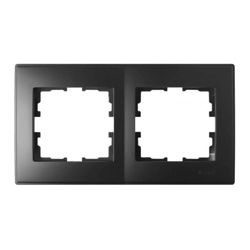 Рамка Lezard Lesya 2-местная горизонтальная Антрацитовая