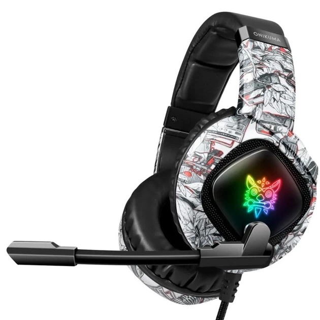 Наушники игровые Onikuma K19 с микрофоном и RGB-подсветкой полноразмерные (V1)