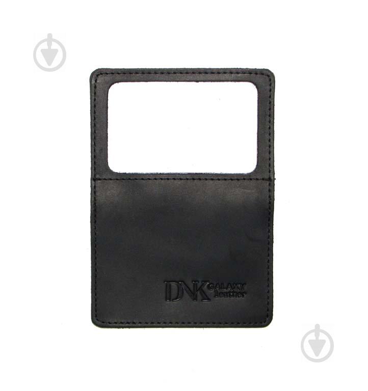 Мини обложка для документов ID паспорта DNK Leather DNK mini okno H col.J Черный