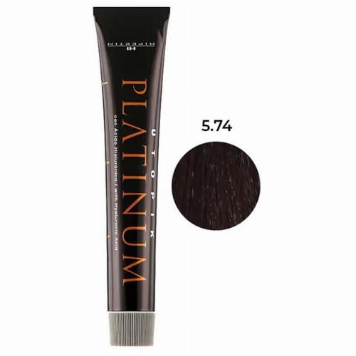 Крем-краска для волос профессиональная Hipertin Platinum 60 мл 5.74 светлый шатен песочно-медный (2499774932)