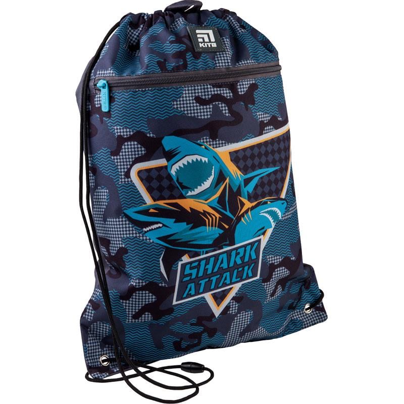 Сумка для обуви KITE Shark attack 46х33 см Синий (K21-601M-4)