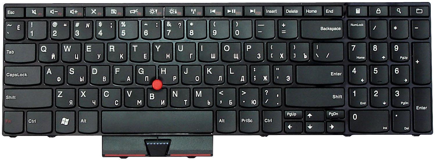 Клавиатура для ноутбука Lenovo ThinkPad Edge E520 Point Stick Black Frame Black