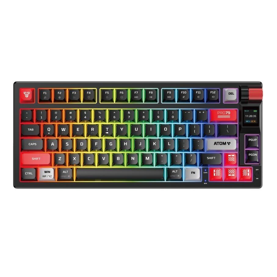 Клавиатура игровая беспроводная Fantech ATOM PRO79 MK917 Blue Switch 79 клавиш Hot-Swap 5-pin ARGB TFT дисплей