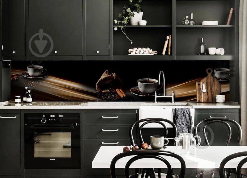 Скинали на кухню Zatarga «Кофе с палочкой корицы» 600х2500 мм виниловая 3Д наклейка кухонный фартук - фото 6