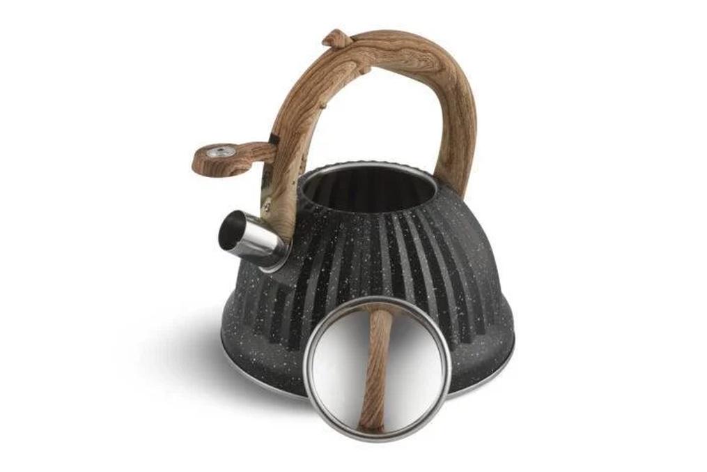 Чайник со свистком Edenberg EB-8810 из нержавеющей стали 3 л Черный (57-46-EB-8810-2) - фото 2