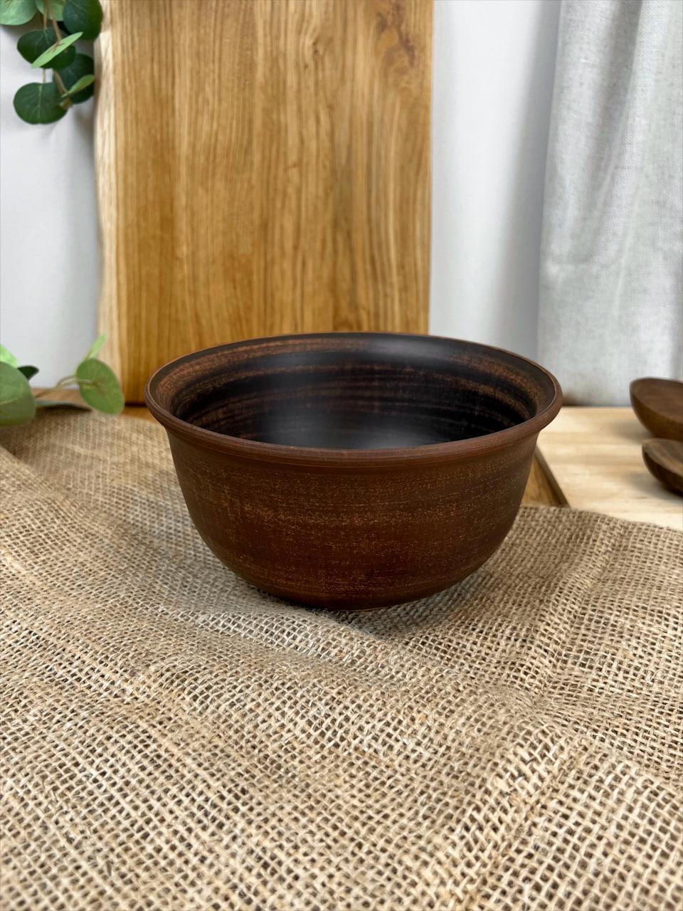 Миска высокая керамическая глиняная гладкая 1 л (3003-15)