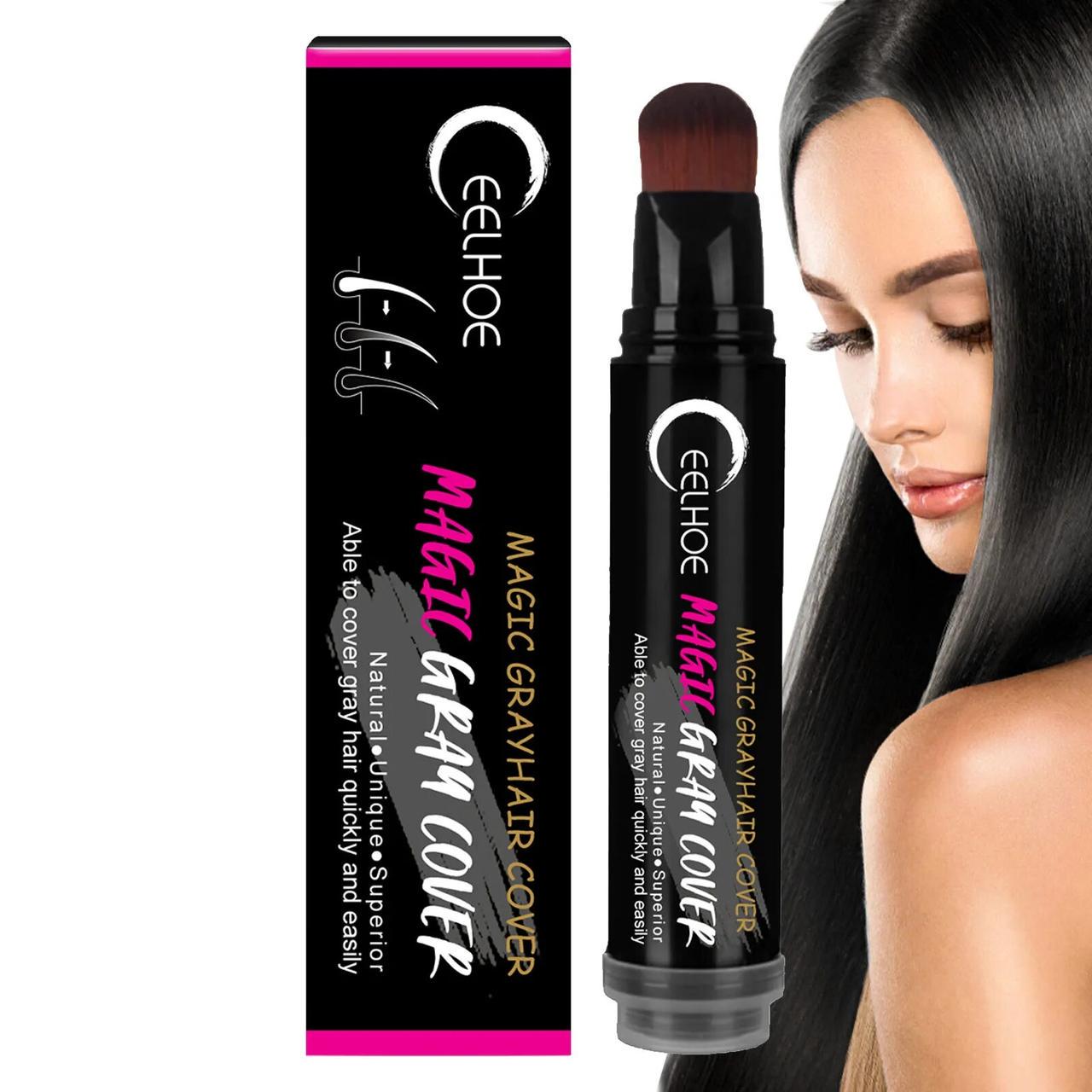 Олівець тонувальний Eelhoe для фарбування сивини та відрослого коріння волосся Чорний - фото 2 Олівець тонувальний Eelhoe для фарбування сивини та відрослого коріння волосся Чорний - фото 2