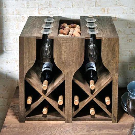 Полка для вина настольная Гамхед Сепия (Впс-003908)