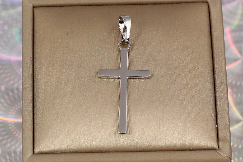 Крестик Xuping Jewelry гладкий 3,3 см Серебристый