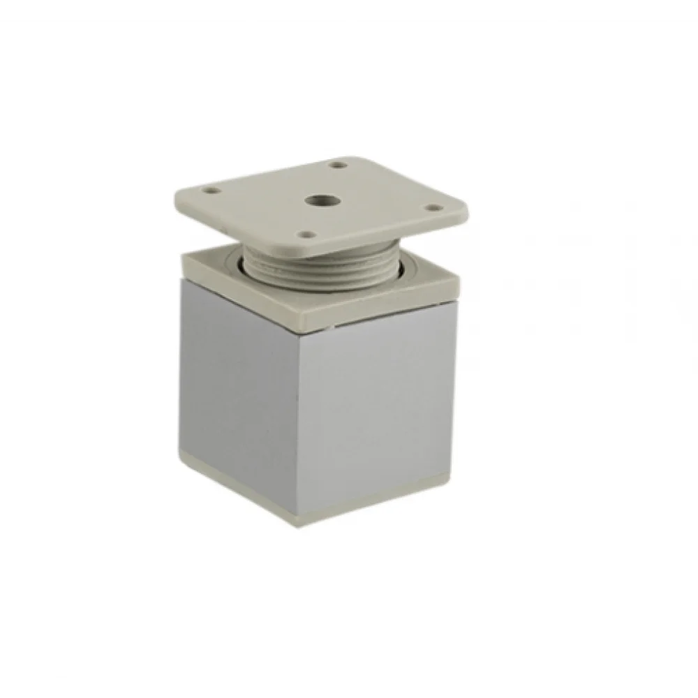 Меблева ніжка-опора Sigma регульована квадрат 60 мм 40х40 мм Алюміній (MO0121)