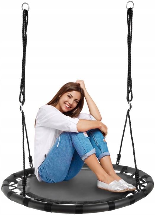 Качеля гнездо Malatec 100x180 см Black (23830037) - фото 7 Качеля гнездо Malatec 100x180 см Black (23830037) - фото 7