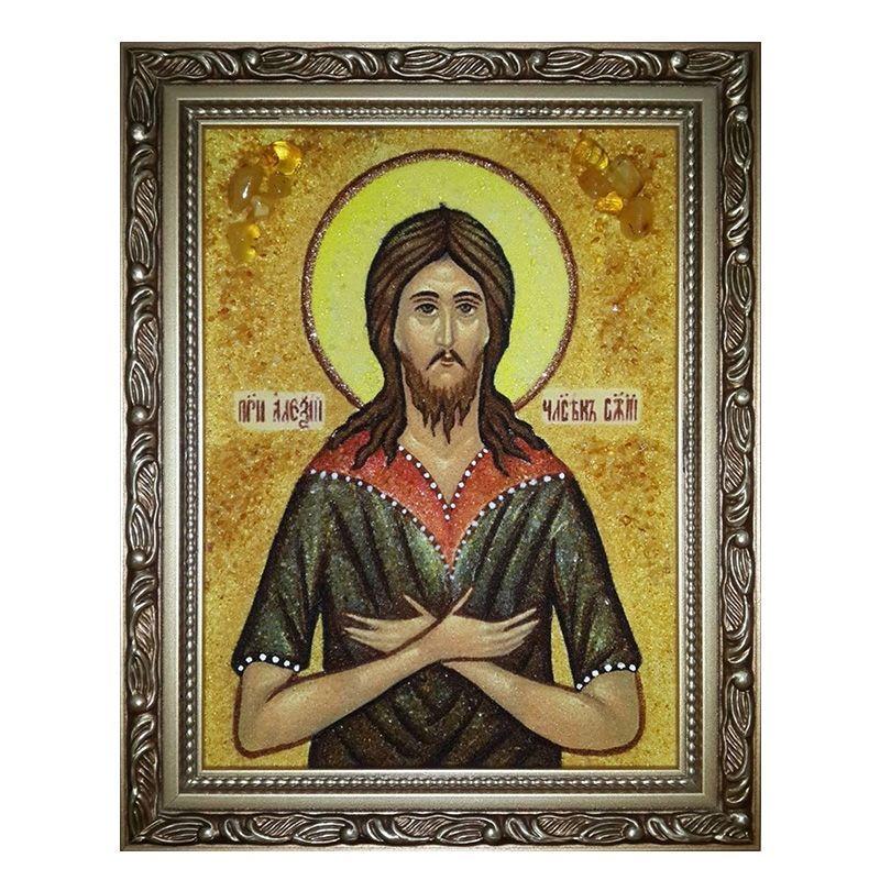 Икона Святой преподобный Алексей янтарная 20х30 см (М0148-20х30)