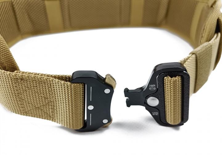 Ремінь військовий Assault Belt з пряжкою Кобра Койот (7380) - фото 2