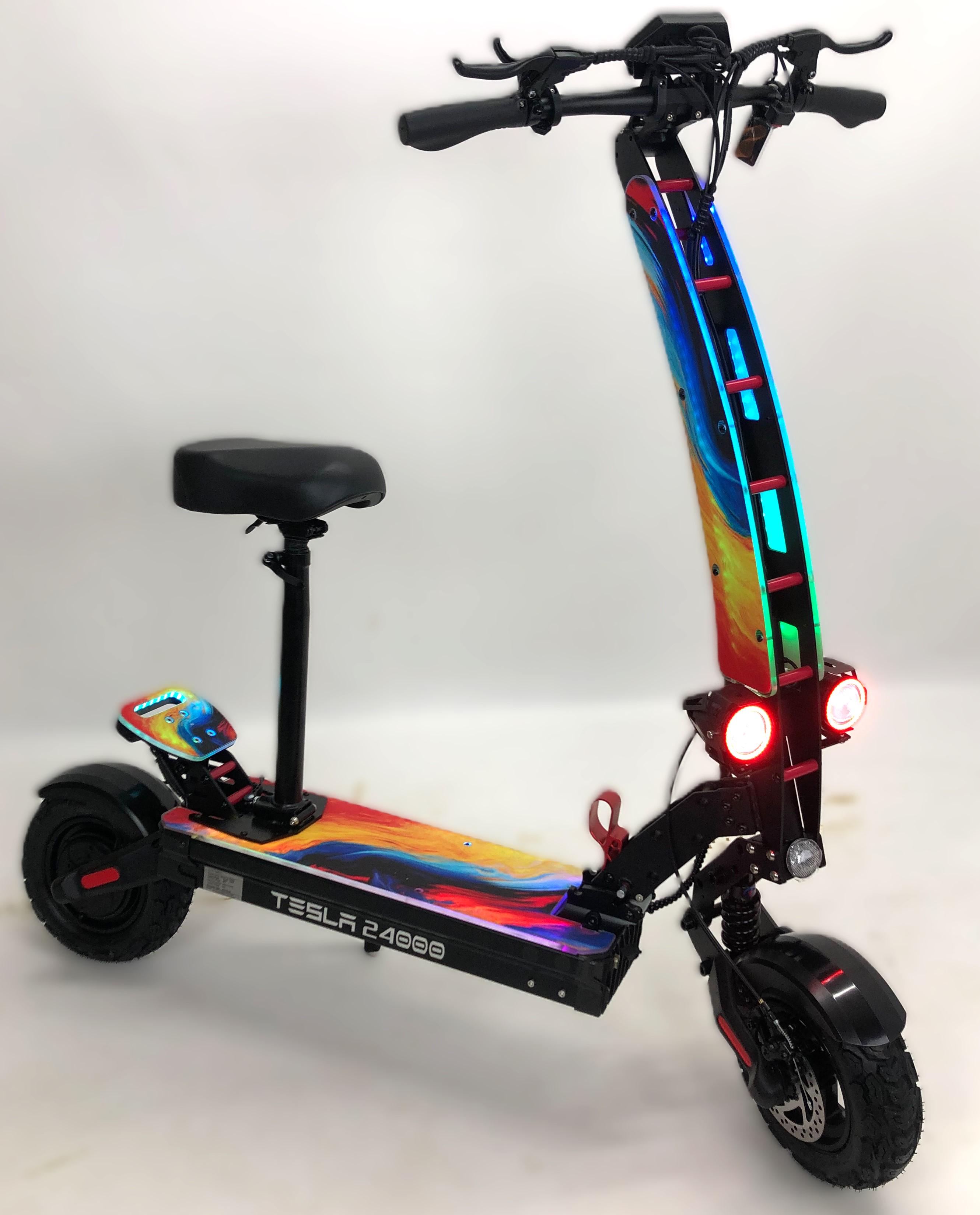 Електросамокат TESLA 24000 2000W 48V 24Ah с плавающей подсветкой - фото 2 Електросамокат TESLA 24000 2000W 48V 24Ah с плавающей подсветкой - фото 2