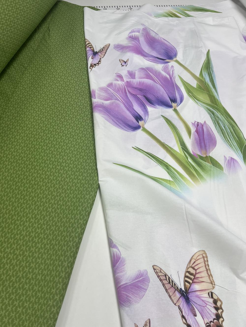 Комплект постільної білизни Тюльпановий сон ранфорс євро/наволочки 50х70 см (2677) - фото 2 Комплект постільної білизни Тюльпановий сон ранфорс євро/наволочки 50х70 см (2677) - фото 2