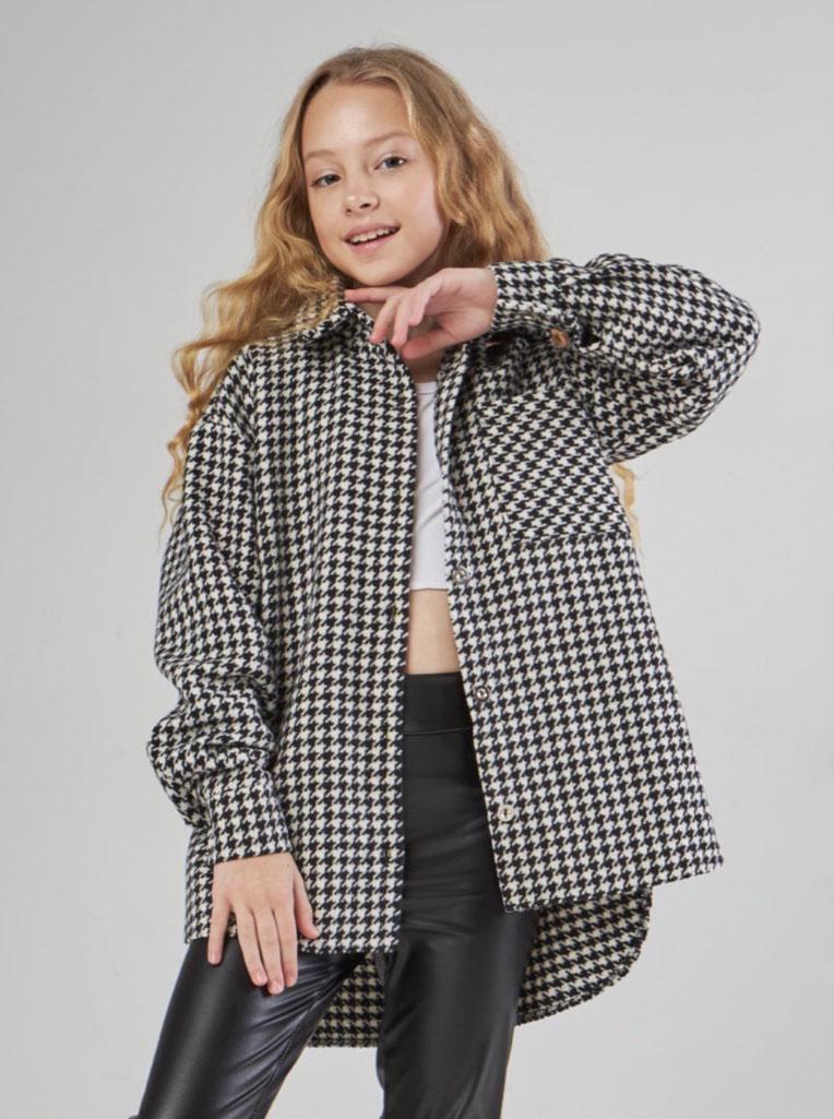 Рубашка для девочки Гусиная лапка 0223 152 см Черный