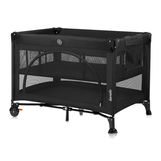 Кроватка-манеж Lionelo LAURA Black/Carbon