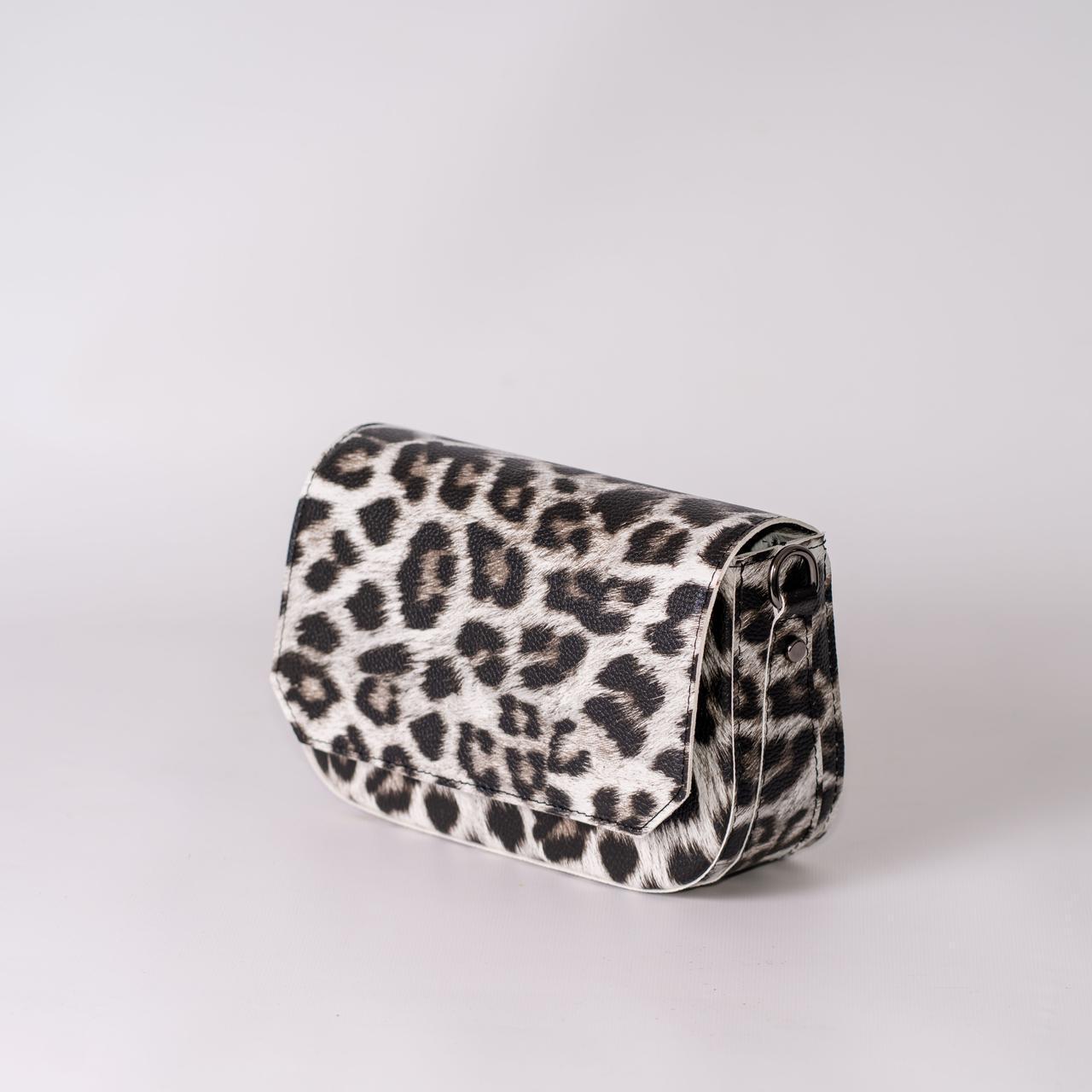 Сумка жіноча крос-боді леопардовий XENIA № 11-22 з еко-шкіри Сірий - фото 3