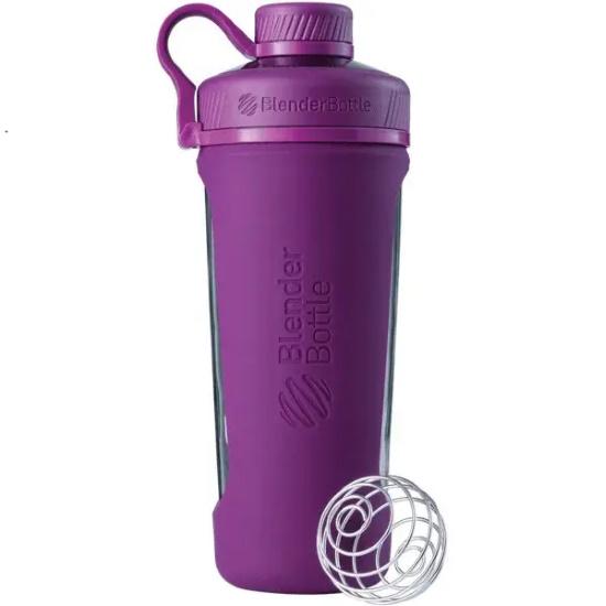 Пляшка-шейкер BlenderBottle Radian Glass 28 oz/820 мл Plum (Glass_Plum _best183) - фото 2