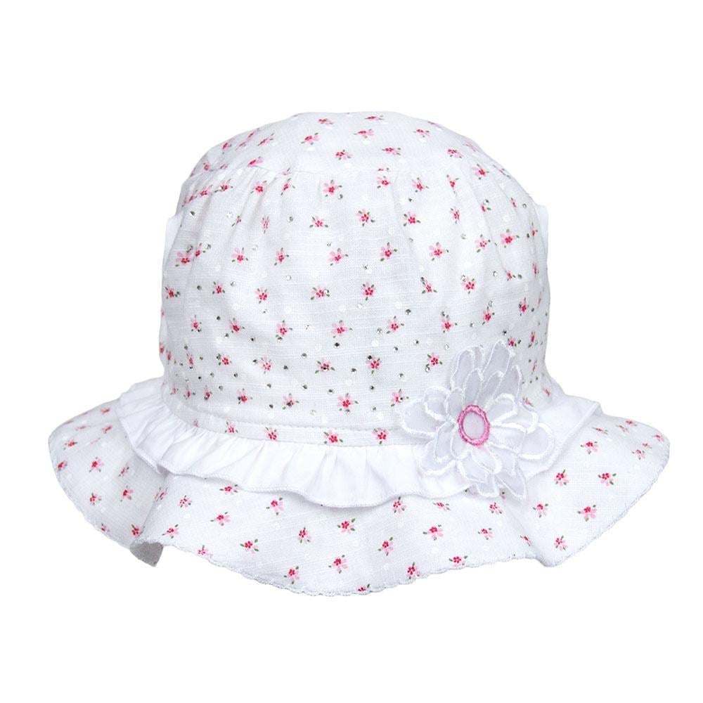 Панамка Дэвид стар с цветами р. 50 Розовый (20337)