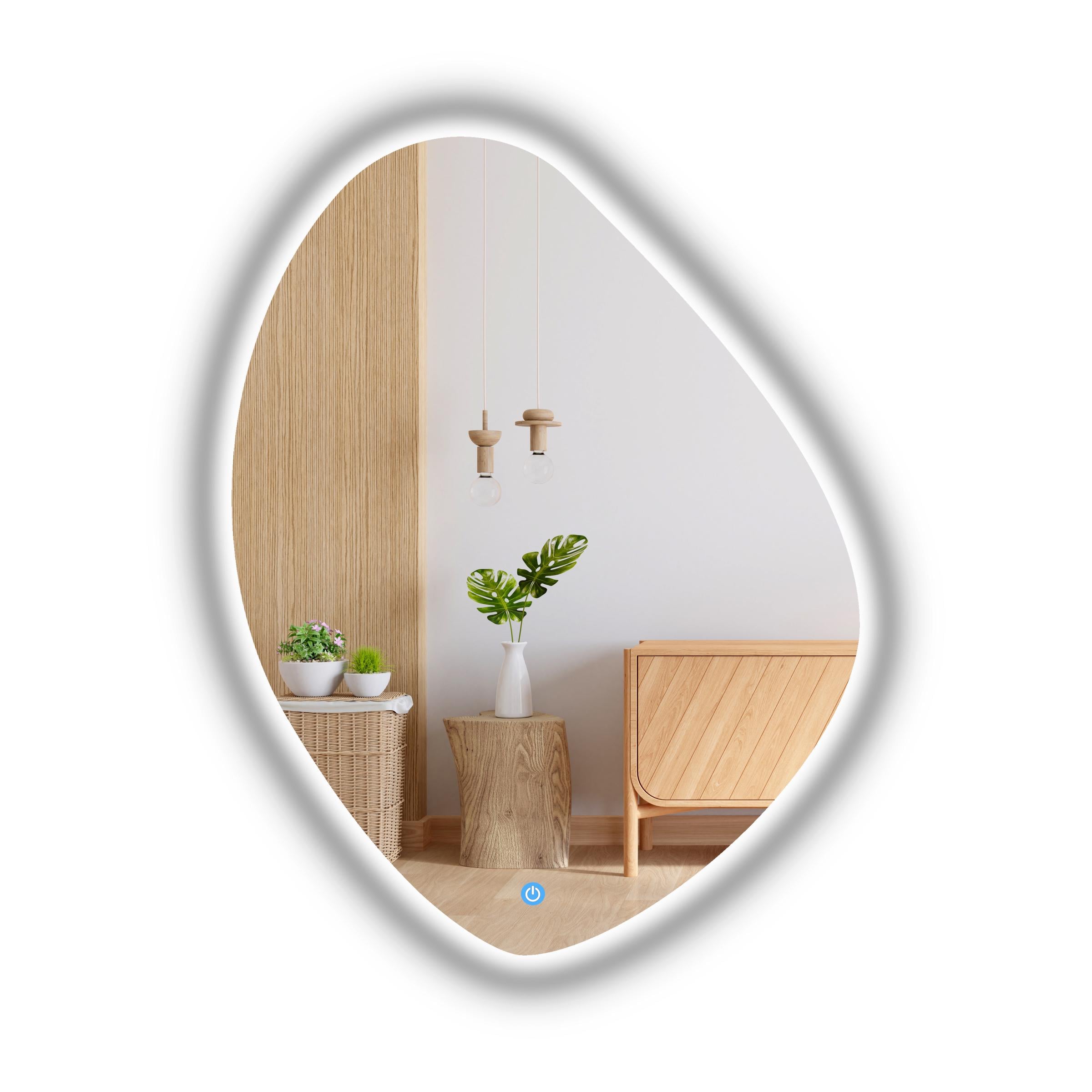 Зеркало фигурное La Mir Flora 2 с LED подсветкой с сенсором касания 60х80 см (flora7)