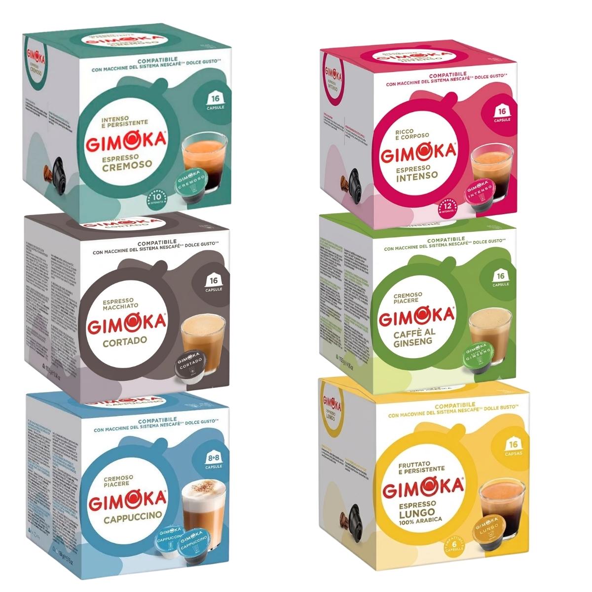 Набор кофе в капсулах 6 видов Gimoka Dolce Gusto Микс 3 96 шт. (setgim6)